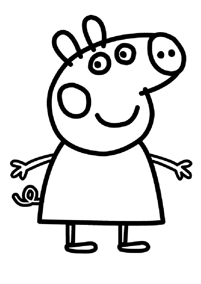 Plansa de colorat cu Peppa Pig 51 47